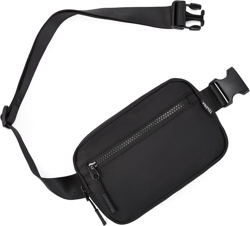 Telena Fanny Packs Crossbody Belt Bag Cross Body Bag Fashionable for Women with Adjustable Strap Black - Image 1